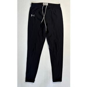 Under Armour Mens Cold Gear Black Jock Spandex Compression Tights L Drawstring